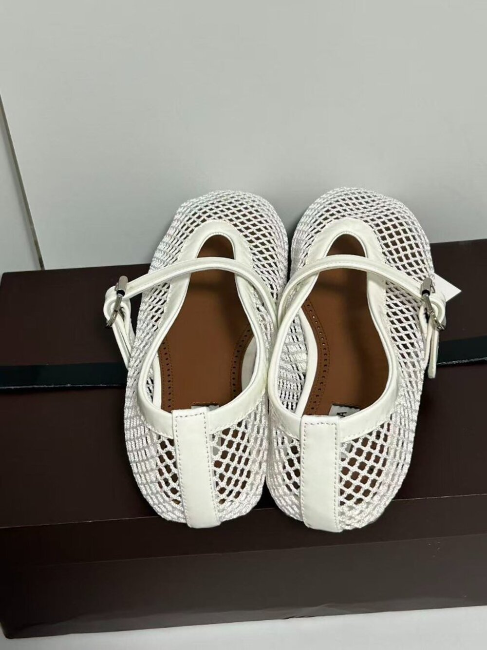 🍇🍇Alaïa White Mesh Mary Jane Flats🥥🥥 - Picture 5 of 7
